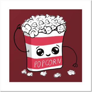Cute popcorn Posters and Art